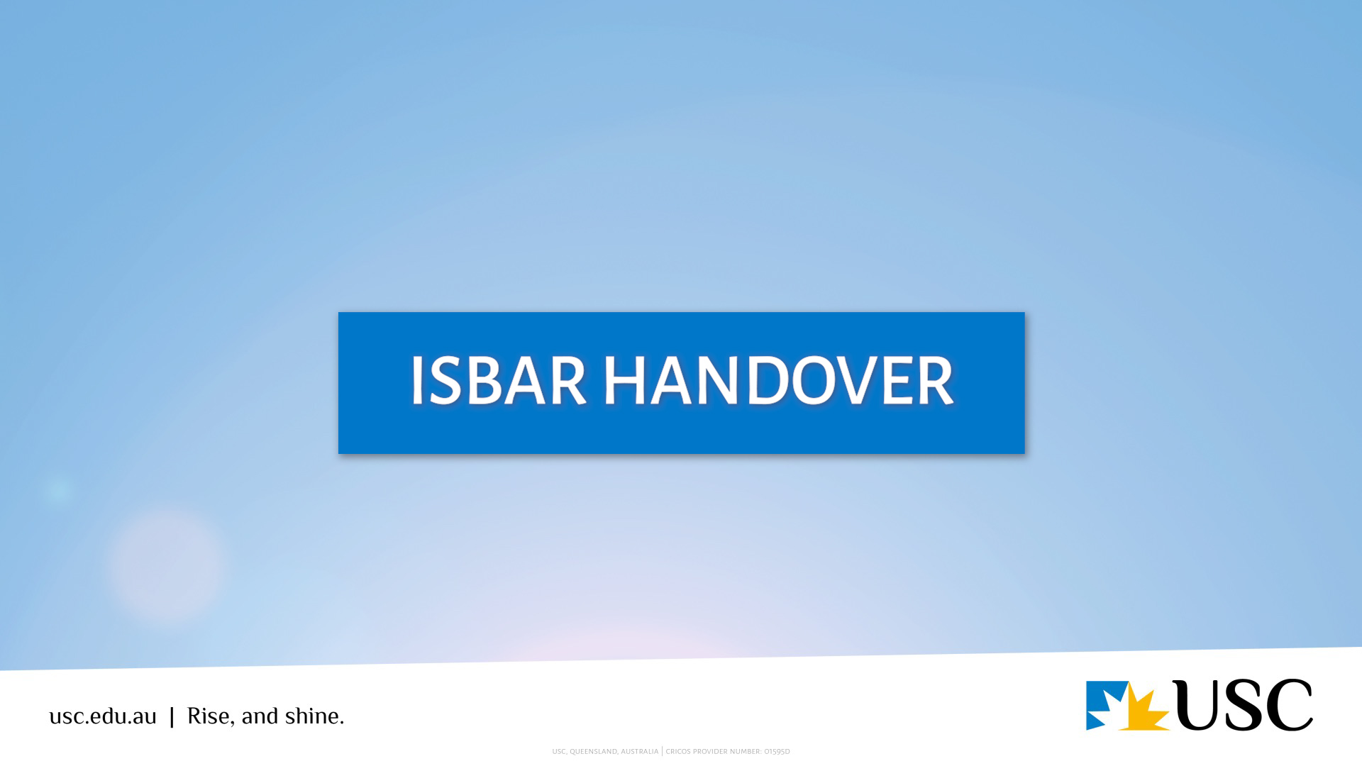 ISBAR Handover