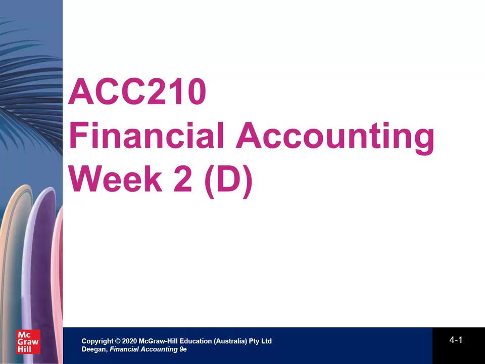 ACC210 Week 2 Chapter 4(D) Classification